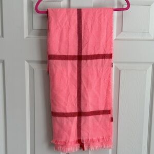 GAP Pink and Red Checkered chunky scarf
